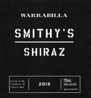 2018 Smithy's Shiraz bottle